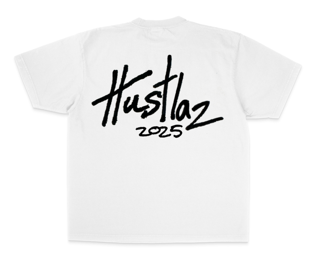 Hustlaz 2025 Daily Tee - White