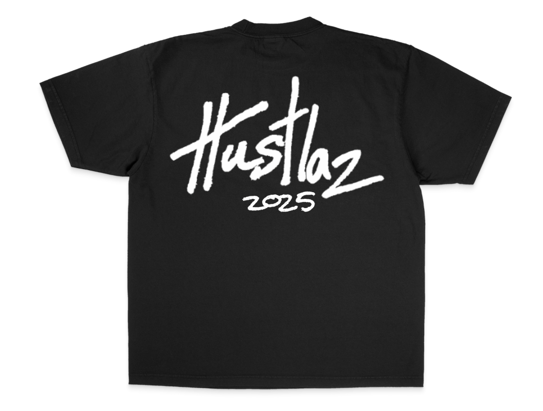 Hustlaz 2025 Daily Tee - Black