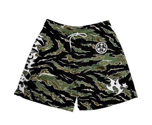 Hustlaz Camo Shorts - Tiger Shark