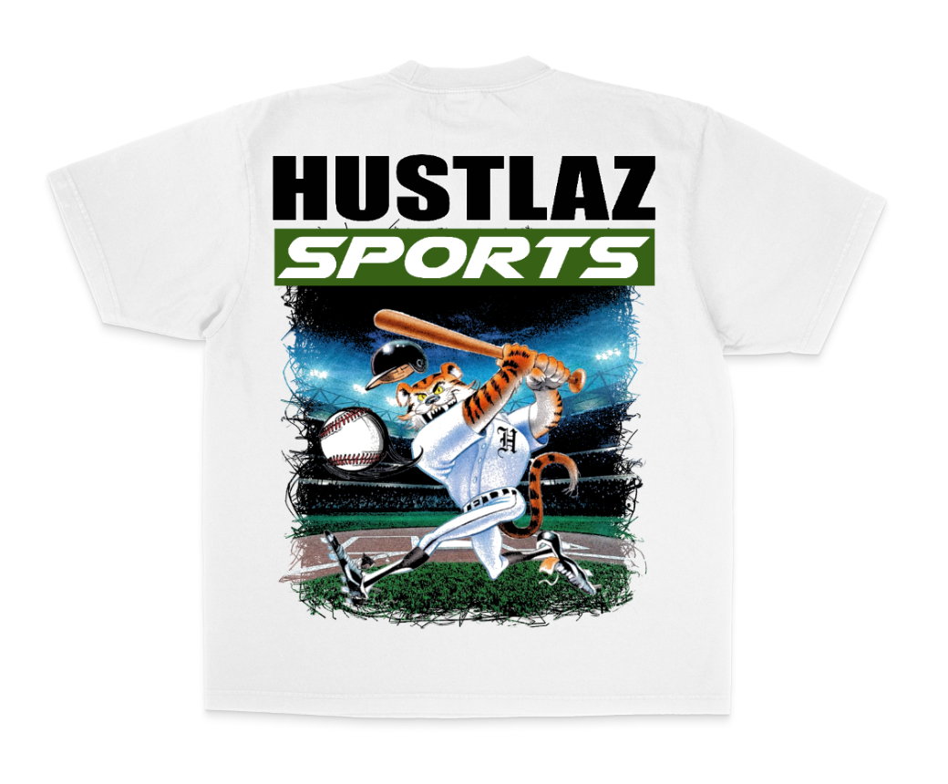 Hustlaz Home Run Tee - White