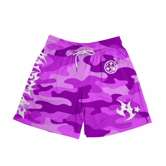 Hustlaz Camo Shorts - Pink