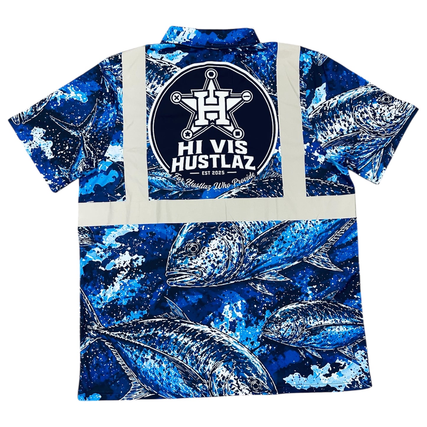 Hi Vis Hustlaz Class 2 Collared Shirt - Ulua Edition