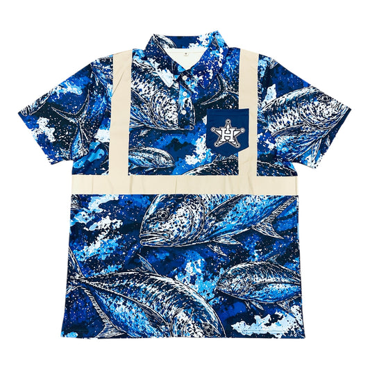 Hi Vis Hustlaz Class 2 Collared Shirt - Ulua Edition