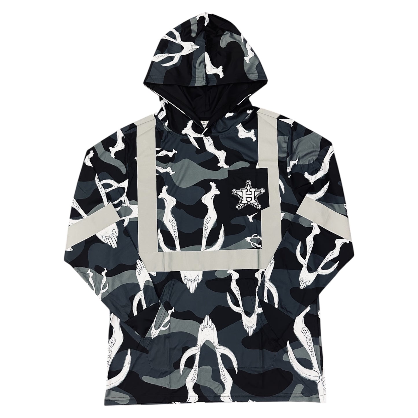 Hi Vis Hustlaz Class 2 Hoodie - Midnight Boar Edition