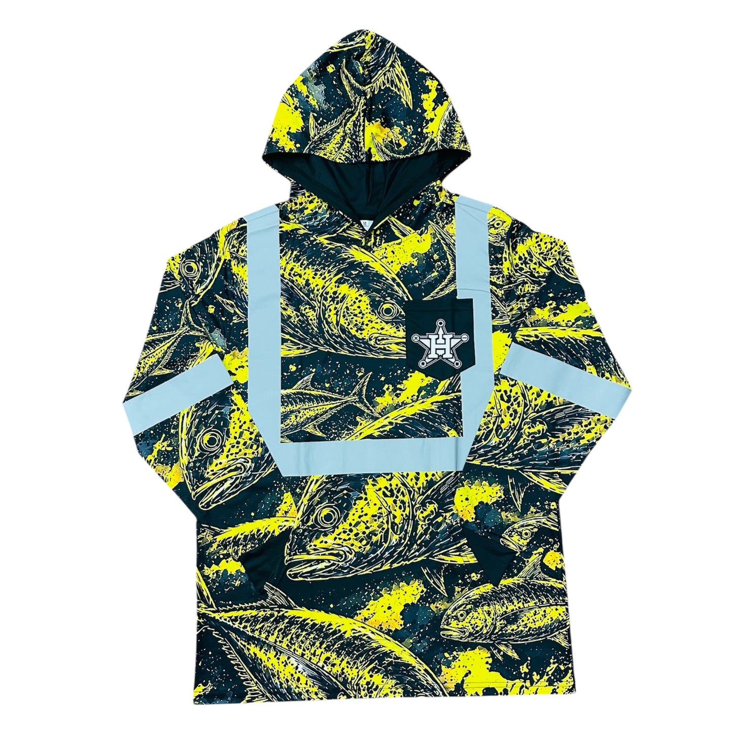 Hi Vis Hustlaz Class 2 Hoodie - Safety Yellow Ulua Edition